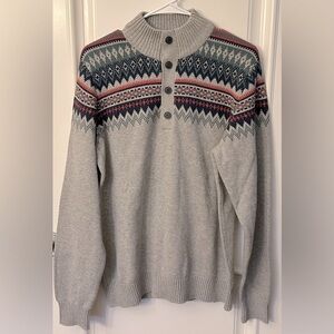 IZOD 1/4 Button Pullover Sweater